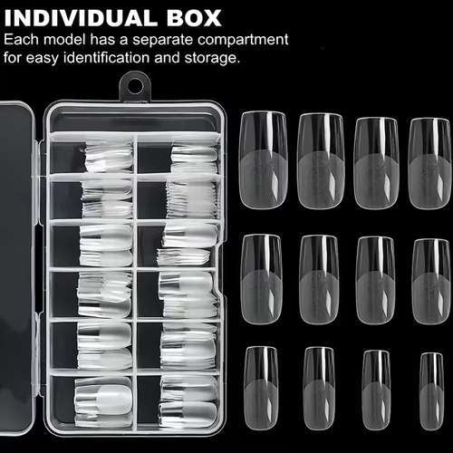 120pcs Semi-Matte Full Adhesive Transparent Box