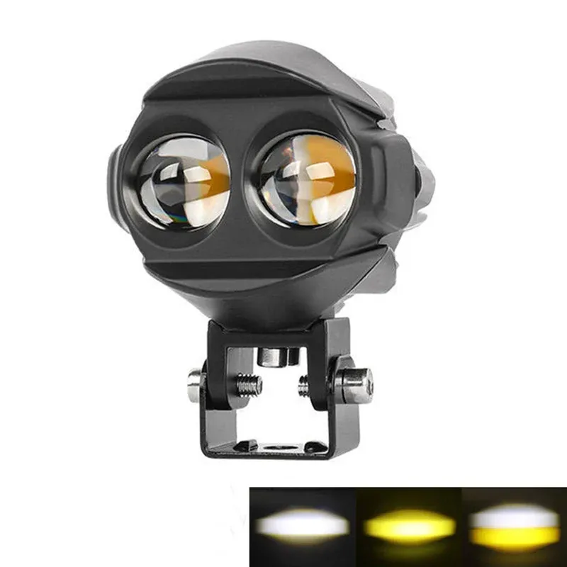 🔥 Dual Color LED Motorcycle Light – Bright Night Riding Safety Lamp 🏍️