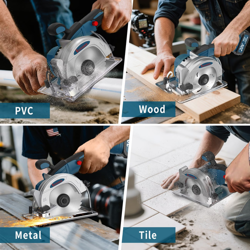 🔥 5 Brushless Cordless Circular Saw – 6900RPM High-Speed Cutting Tool with Battery   Charger