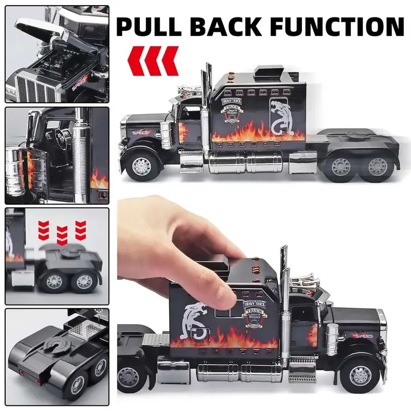Interactive Realistic Heavy-Duty Semi-Truck Toy