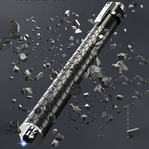 Automatic Spring Expandable Baton – Self-Defense Weapon, Legal Car-Carry Solid Steel Telescopic Stick (3-Section)