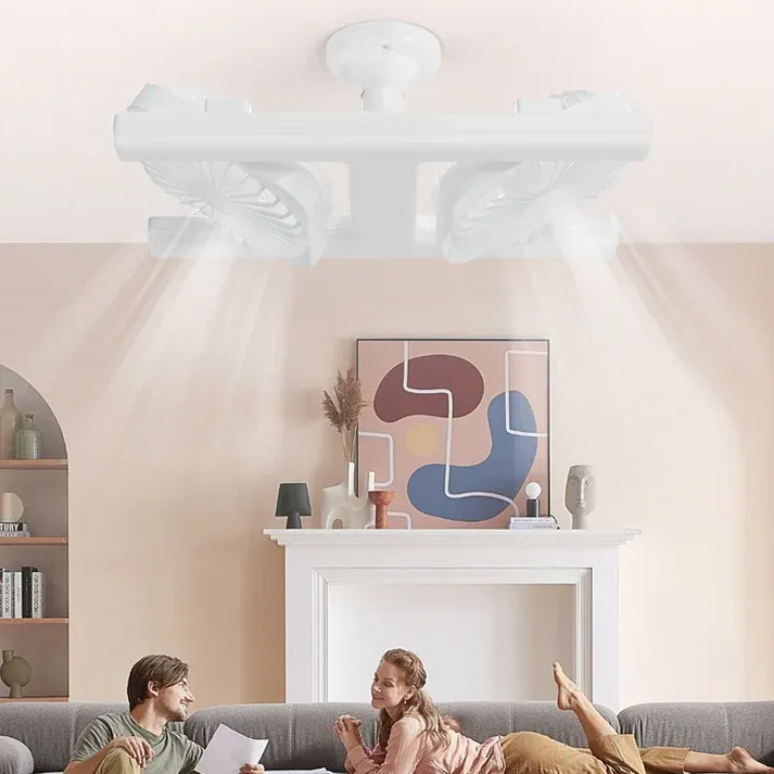2-in-1 LED Ceiling Fan Light – Dual Cooling, Ultra Bright, Tool-Free Install 🌀