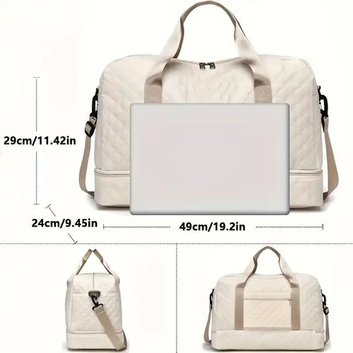 Luxurious Oversized Duffel Bag-Beige Colour