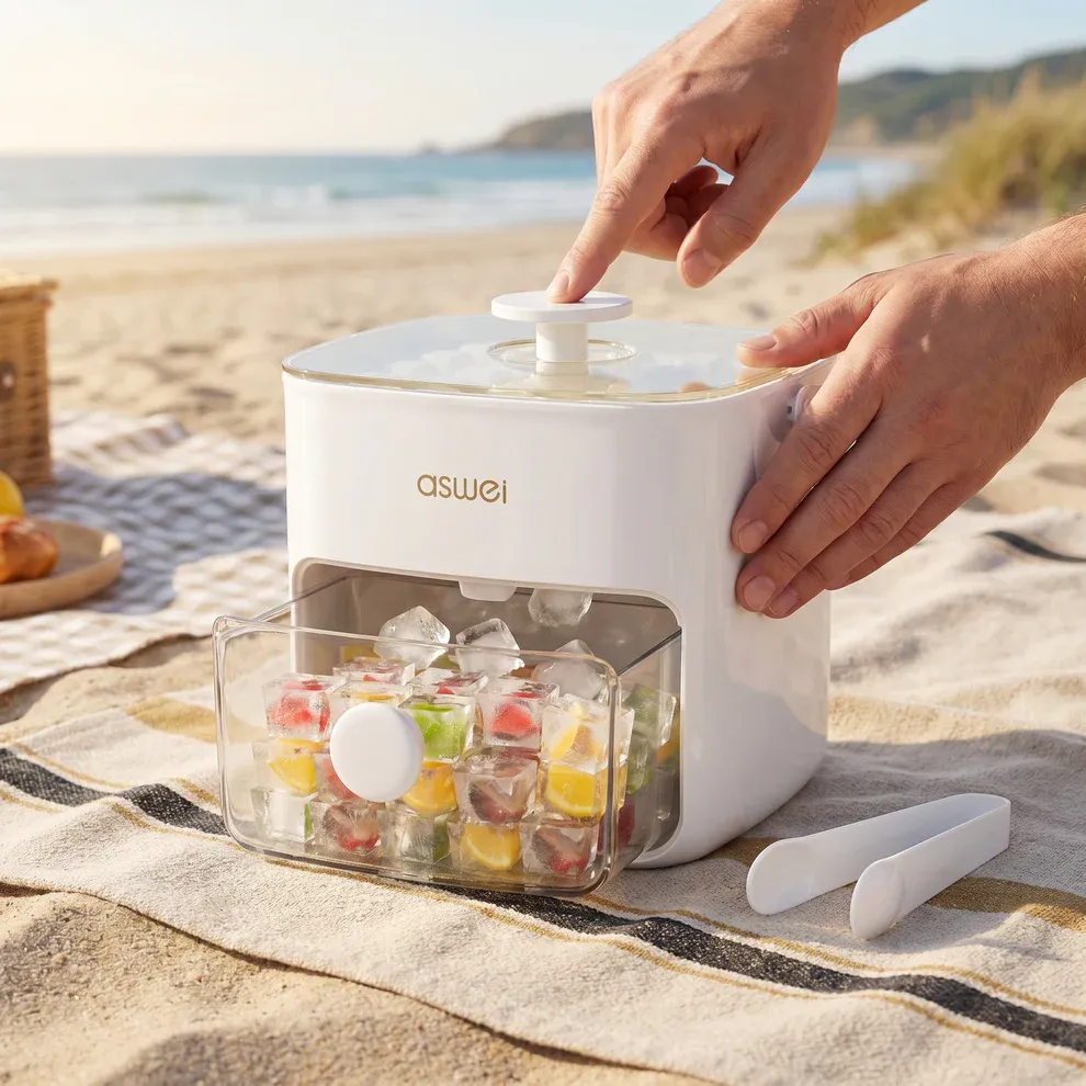 2-in-1 Ice Cube Maker with Storage Box – 48 Ice Cubes, Dual Design