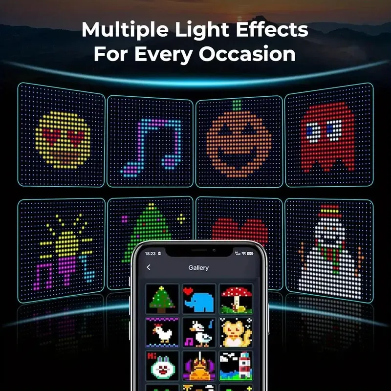 400 LED Smart Curtain Fairy Lights DIY Christmas String Light RGB Changing Music Sync Text Remote App