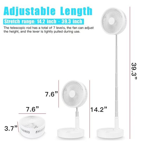 Type-C Rechargeable Portable Folding Remote Control Fan