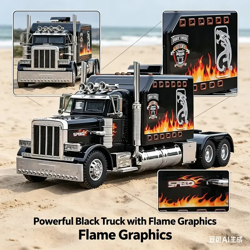 Interactive Realistic Heavy-Duty Semi-Truck Toy