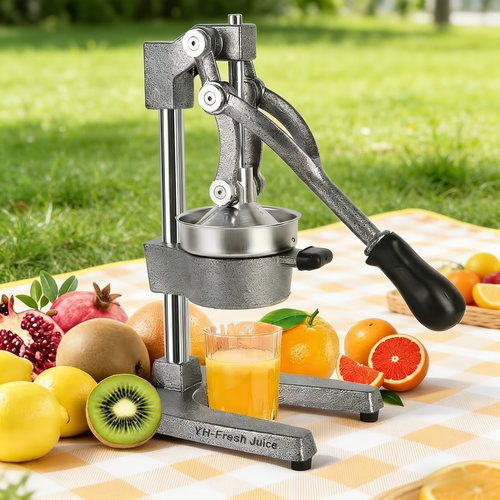 Heavy-Duty Cast Iron Manual Juicer – Powerful Hand Press Juice Extractor