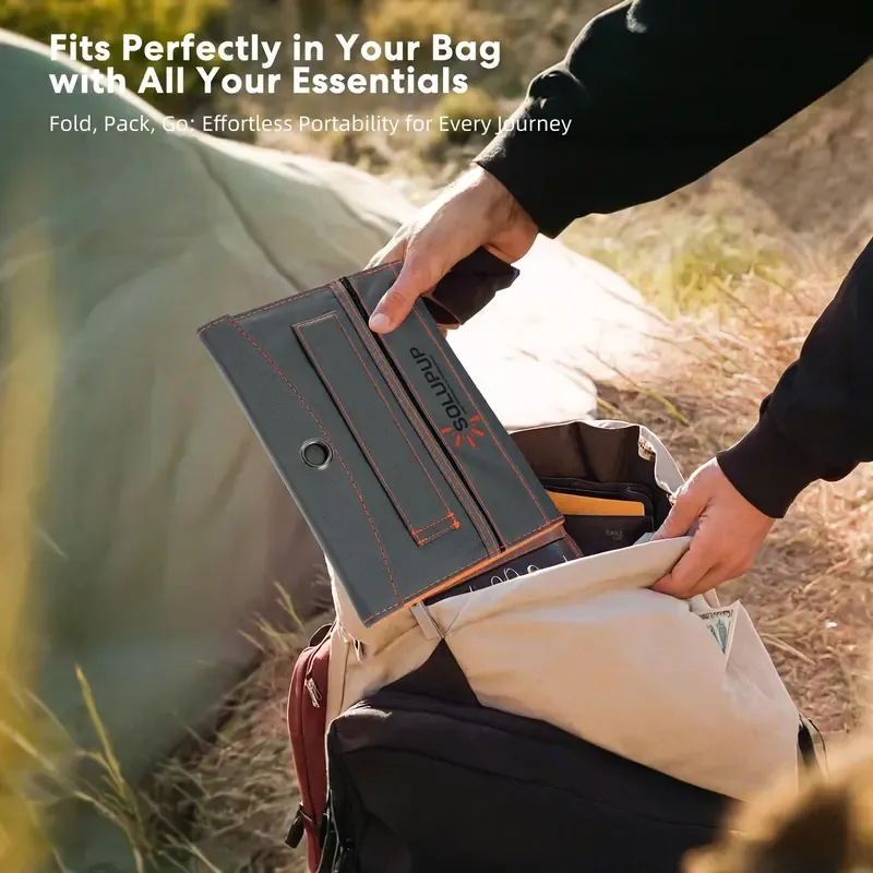 Portable Solar Panel with USB Charging（Without power bank）