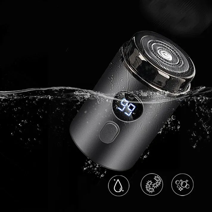 Powerful Mini Electric Shaver with Digital Display