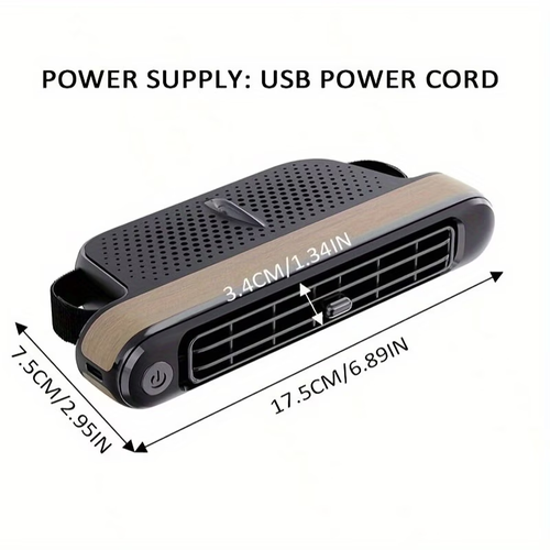 USB Powered Cord Portable Car Seat Cooling Fan