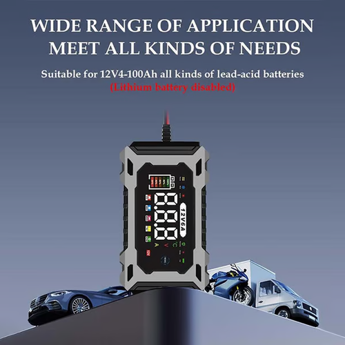 ⚡ Automatic Battery Charger & Maintainer – Keep Your Car Ready Anytime