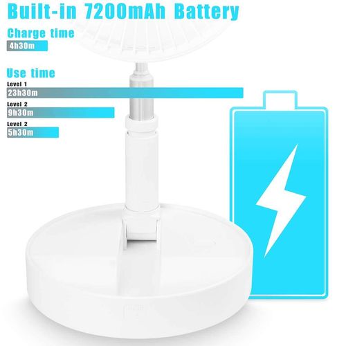 Type-C Rechargeable Portable Folding Remote Control Fan
