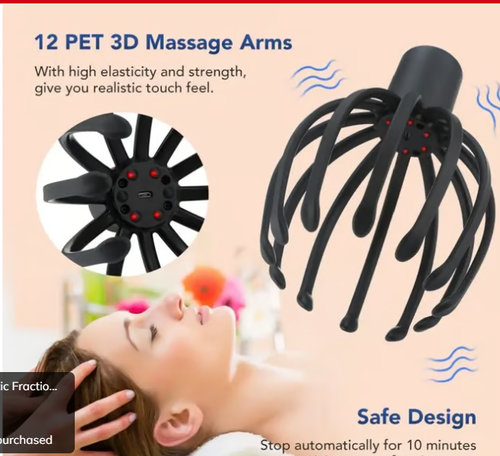 Electric Scalp Massager with 3 Modes, 360 Degree Head Massager