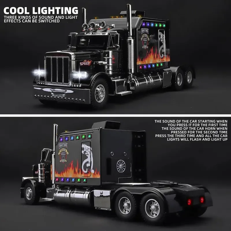 Interactive Realistic Heavy-Duty Semi-Truck Toy
