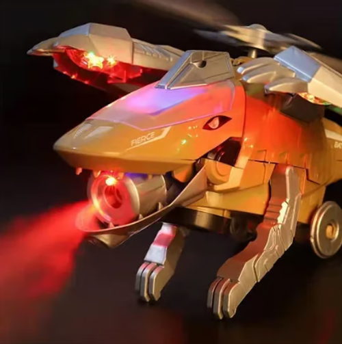 🔥 LED Transforming Dinosaur Helicopter Toy