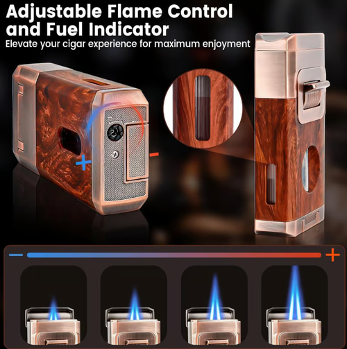 All-in-One Torch Lighter with Built-in Cutter V Cut
