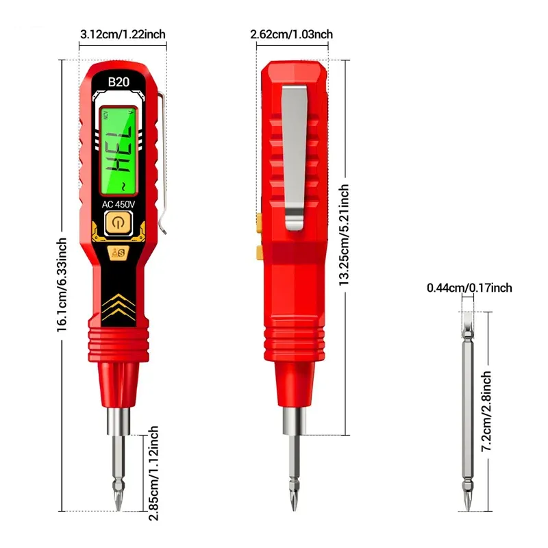 ⏰Non-Contact Voltage Tester with LCD Display