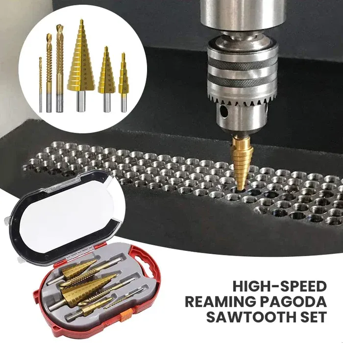 Step drill groove saw drill set (6 pieces)