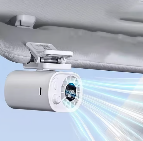 ❄️New Car Clip Fan with LED Display