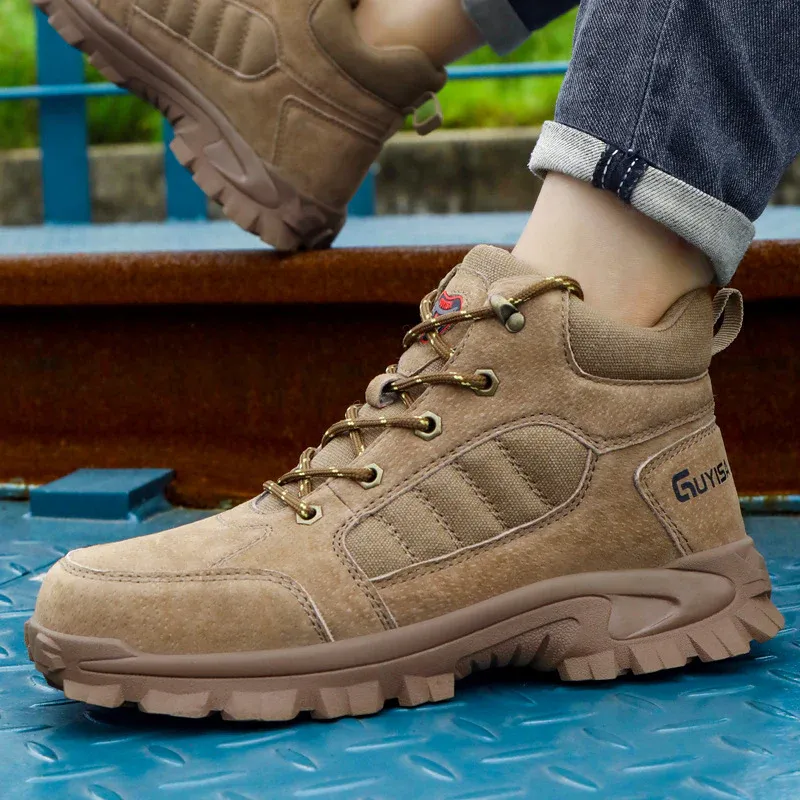 GUYISA Fashion Safety Shoes Light Weight Industrial Construction Work Shoes Non-slip Wear-resistant