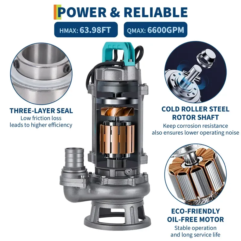 🔥 WQ Submersible Sewage Pump – Powerful Water Drainage Solution! 💧⚡