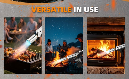 🔥 Powerful Propane Torch Gun – Adjustable Flame Blow Torch for BBQ, Campfire & Weeding