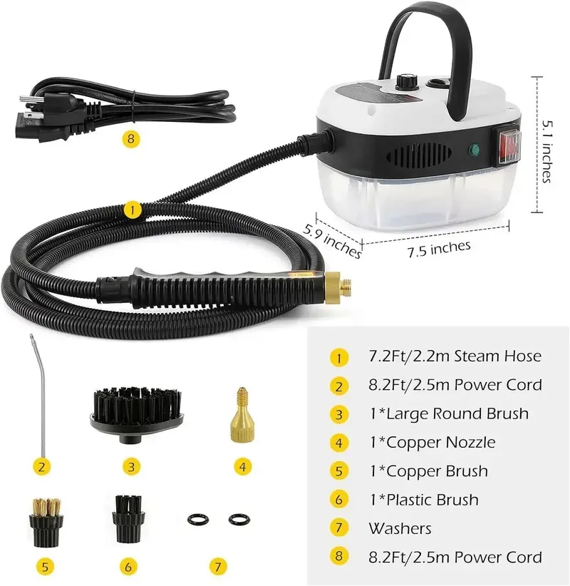 🔥Hot Sale🔥2500W Handheld High-Temperature Pressurized Steam Cleaner