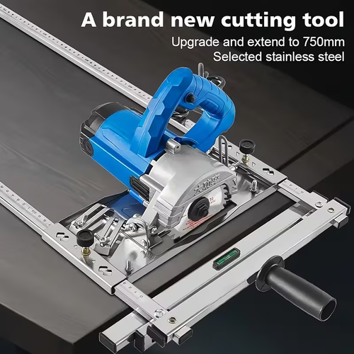 Heavy-Duty Adjustable Circular Saw Guide Rail System with Frame & Clamping Mechanism - Precision Woodworking, Linear Cutting Edge Locator for Panel Processing, Compatible for Wood Boards & Large Panels