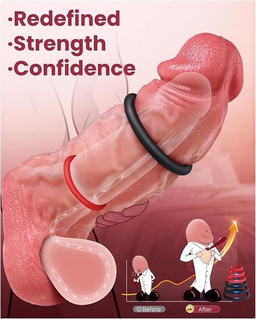 Penis Sleeve Sex Toys for Men 6.4'' Girth 40% Thicker Realistic Cock Sleeve