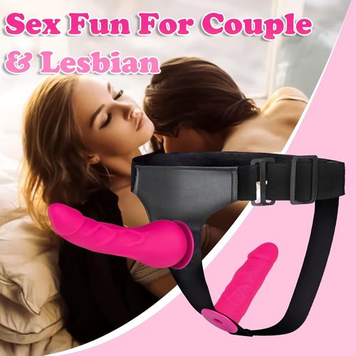 Strap On Dildo Womens Sex Toys - Wearable Strap On Harness with 2 Removeable Realistic Dildos Anal Dildo Female Sex Toys Fantasy Dildos, Adjustable Strapless Strapon G-Spot Sex Toy for Women