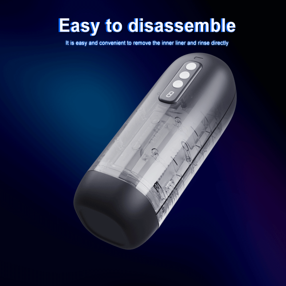 Multifunctional male masturbator with heating, voice control, rotation and automatic thrusting
