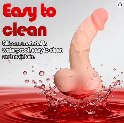 Soft silicone dildo