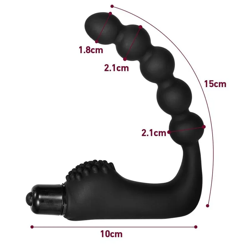 10-Frequency Vibrating Tentacles Anal Beads