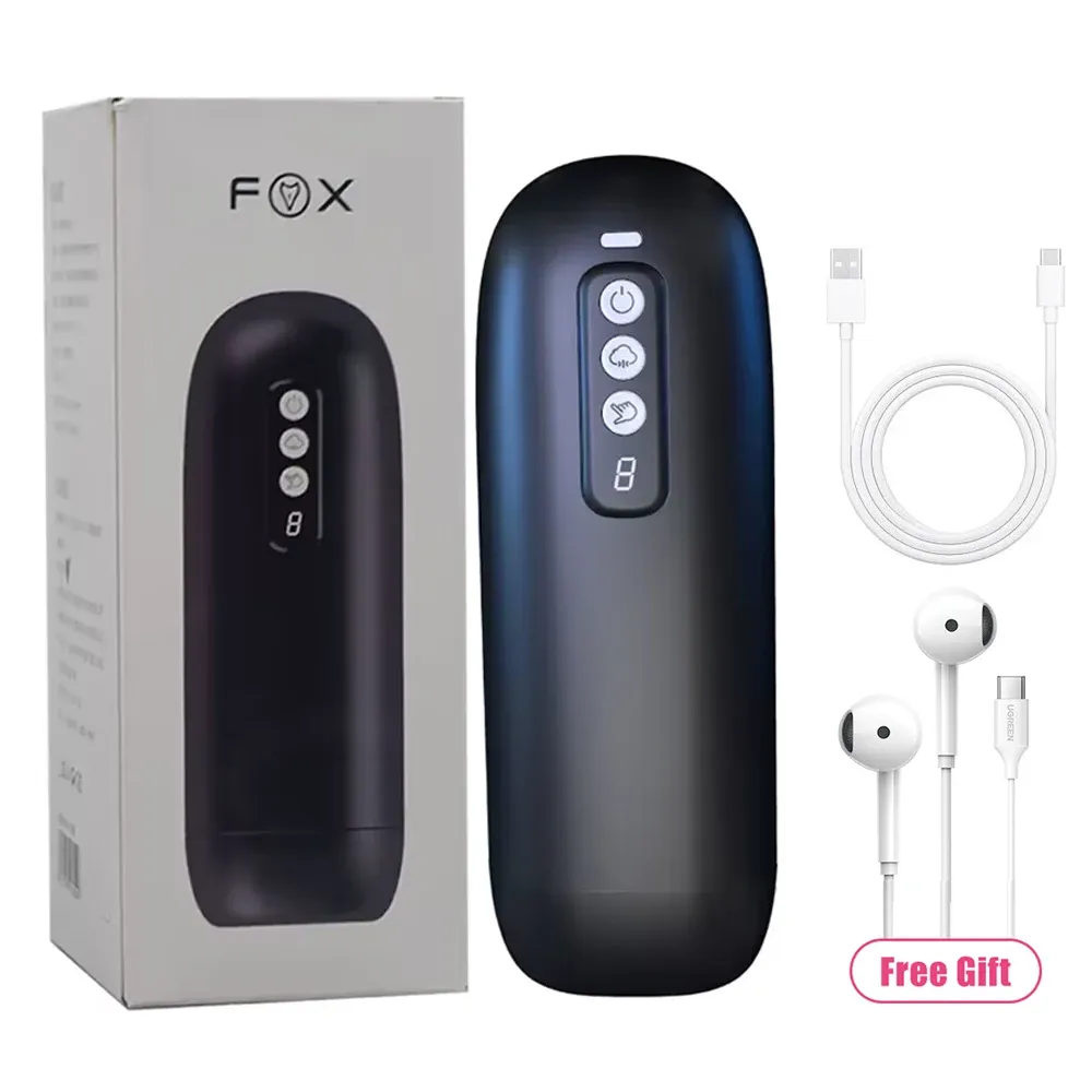 Multifunctional male masturbator with heating, voice control, rotation and automatic thrusting