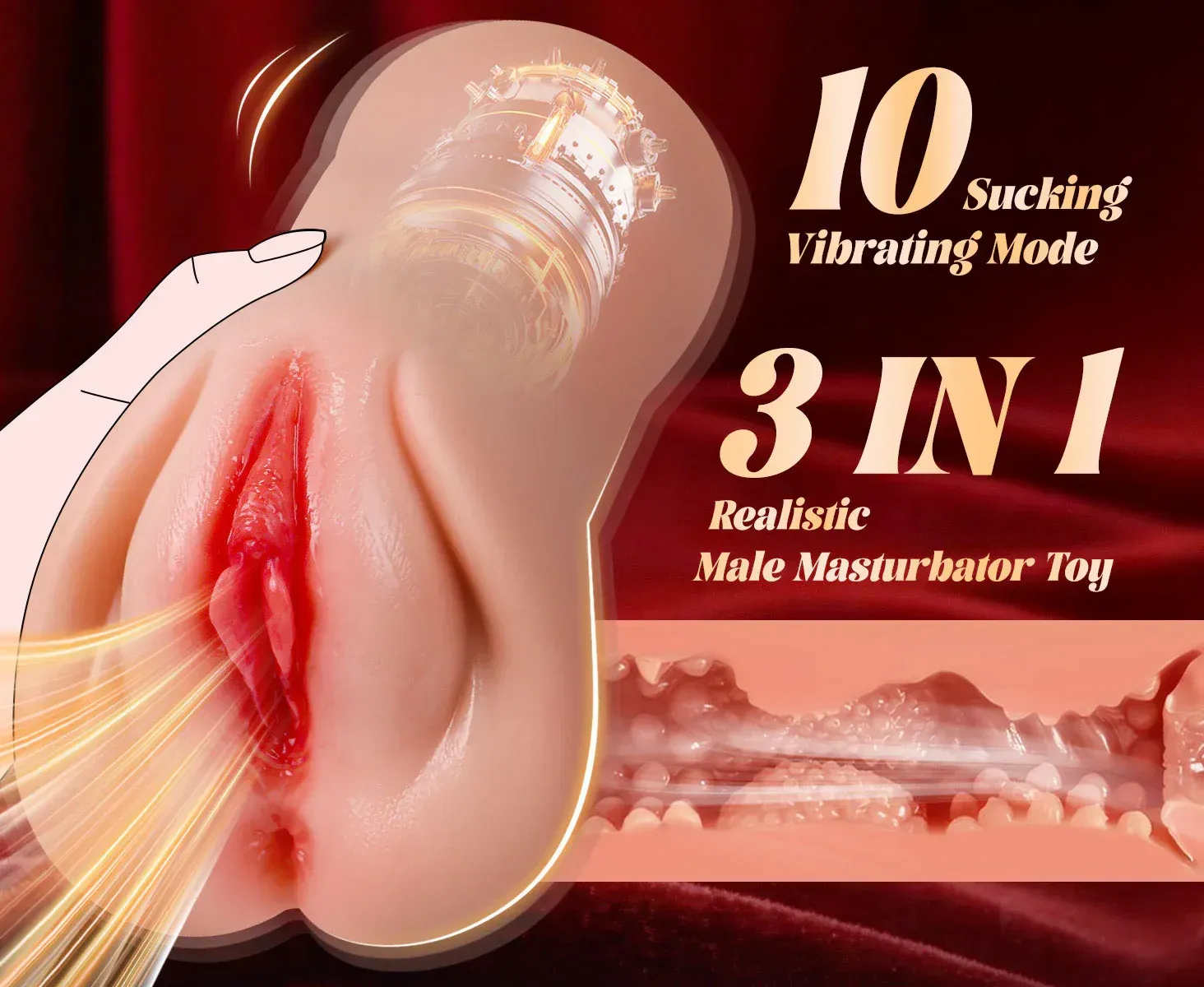 Lust 3-in-1 Vibrating Pocket Pussy