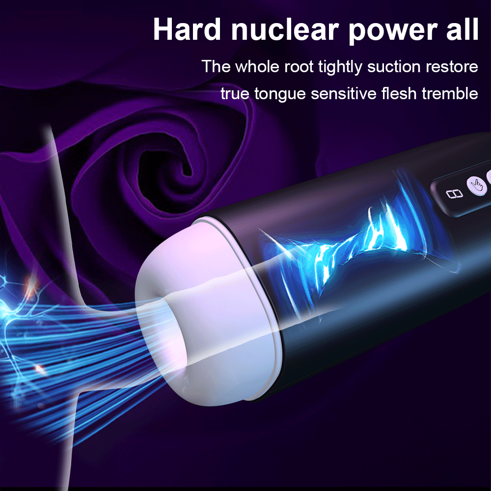 Multifunctional male masturbator with heating, voice control, rotation and automatic thrusting