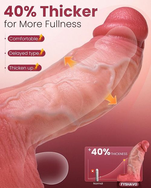 Penis Sleeve Sex Toys for Men 6.4'' Girth 40% Thicker Realistic Cock Sleeve