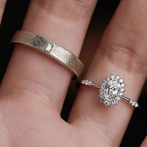 Dazzling Lab-Created Moissanite Diamond-Alternative Ring