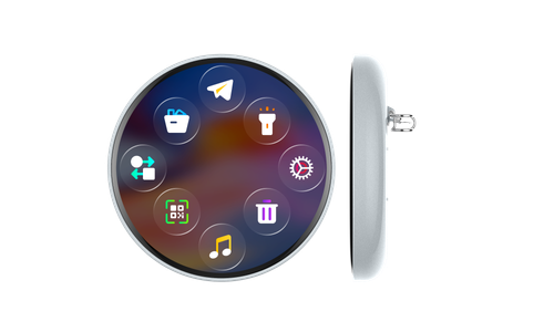 1.85 Inch Dynamic Smart Wearable Electronic Badge LED Digital Name Tag Programmable for Business