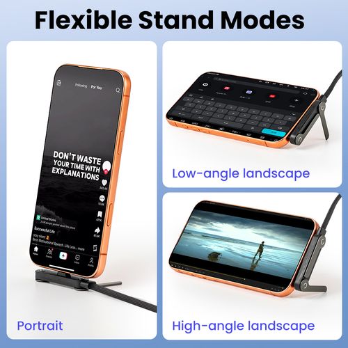 Multifunctional Mobile Phone Charger Adjustable Stand + 1.5M Durable Braided C-Type Data Cable