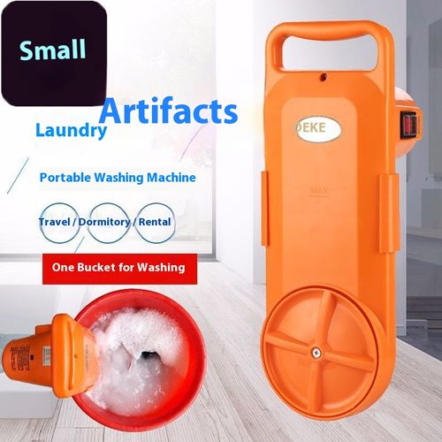 Portable Mini Handheld Washing Machine, One-Way Rotation Powerful Handheld Laundry Cleaner for Home Travel