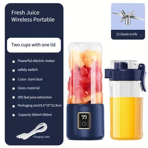 Portable electric blender 12 blades and a capacity of 500ml