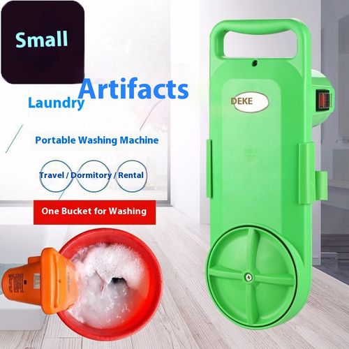 Portable Mini Handheld Washing Machine, One-Way Rotation Powerful Handheld Laundry Cleaner for Home Travel