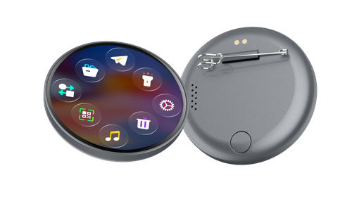 1.85 Inch Dynamic Smart Wearable Electronic Badge LED Digital Name Tag Programmable for Business