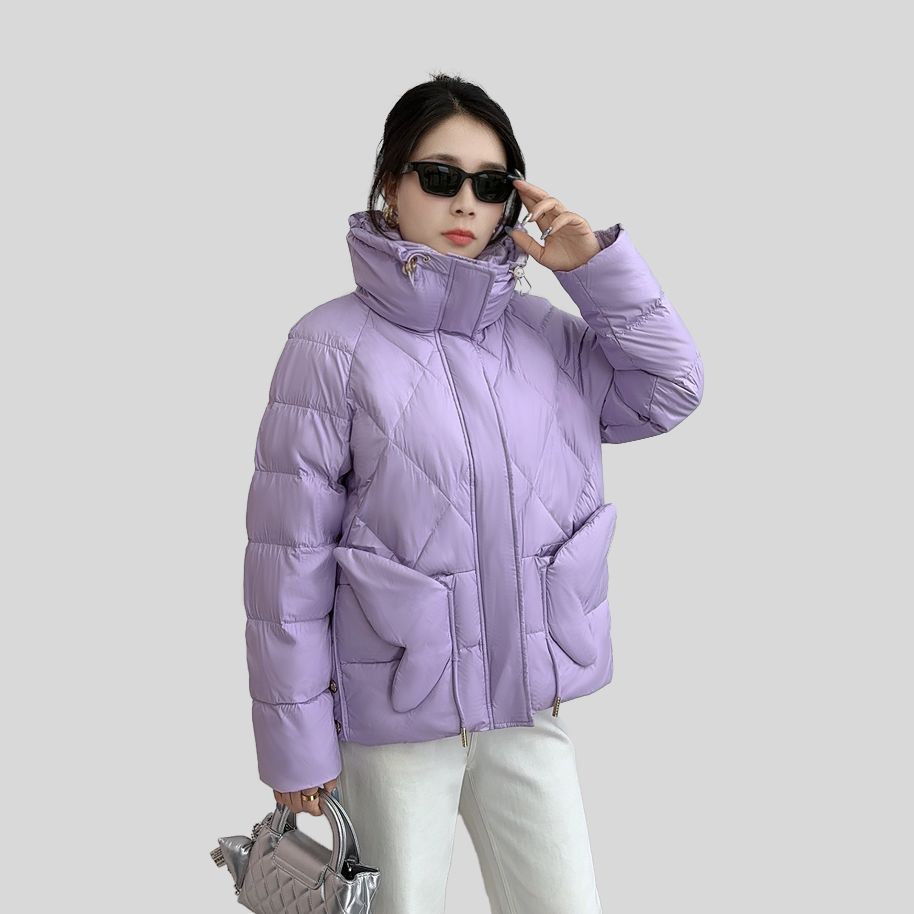 Purple Butterfly Down Jacket