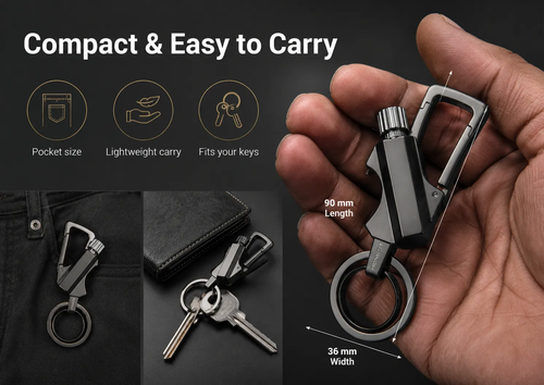 🔥HOT SALE🔥 COD！Multifunctional Kerosene Lighter with 10,000 Ignitions—Outdoor, Waterproof, Portable, Bottle Opener, Keychain