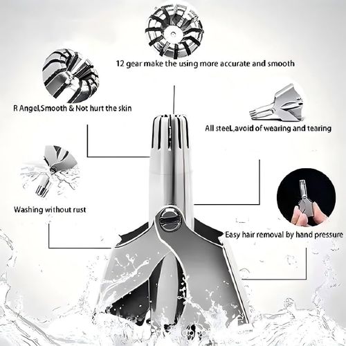 🔥HOT SALE🔥 COD！Stainless Steel Nose Hair Trimmer: Round-Tip Manual Nose Hair Trimmer—The Ultimate Tool