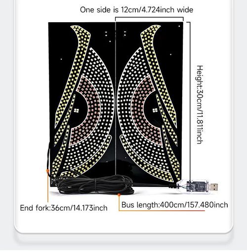 🔥HOT SALE🔥 COD！Dynamic  Eyes of the Devil  Car Window Stickers: LED Display for Trucks  Vans  and Cars  Front and Rear Windshield Lights  Multi-Mode