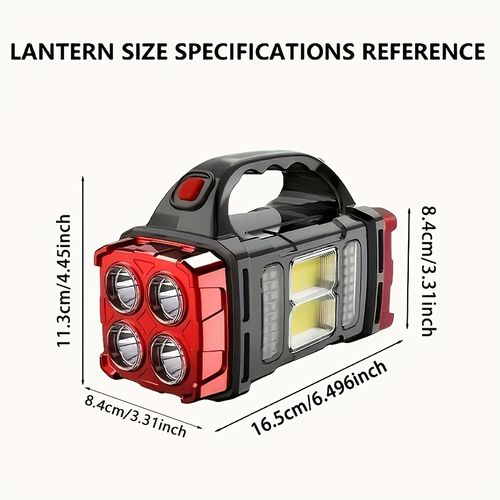 Solar USB Charging COB LED Camping Lantern Waterproof Emergency Flashlight Power Bank